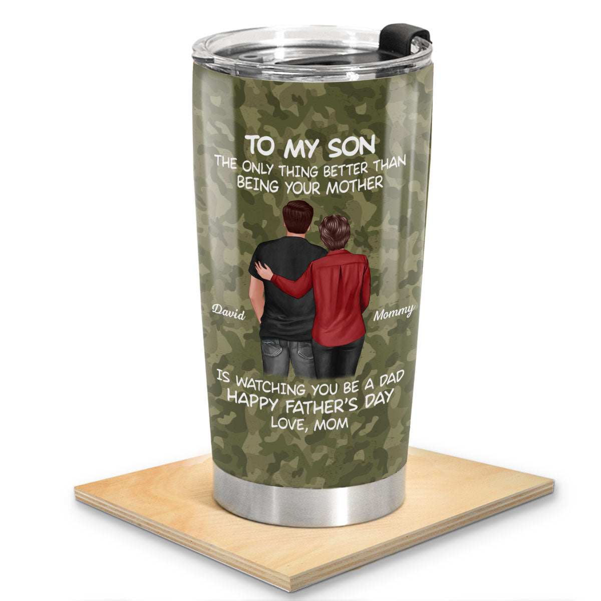 To My Son From Mom Personalized Tumbler| Heartfelt Father's Day Gift For Son