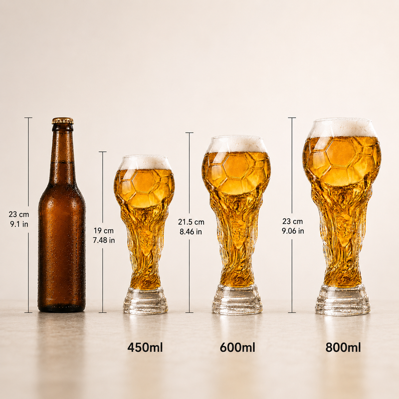 World Cup 2026 Football Trophy Beer Glass, Match Day Beer Glass, Birthday Gift for Him, Gift for Dad
