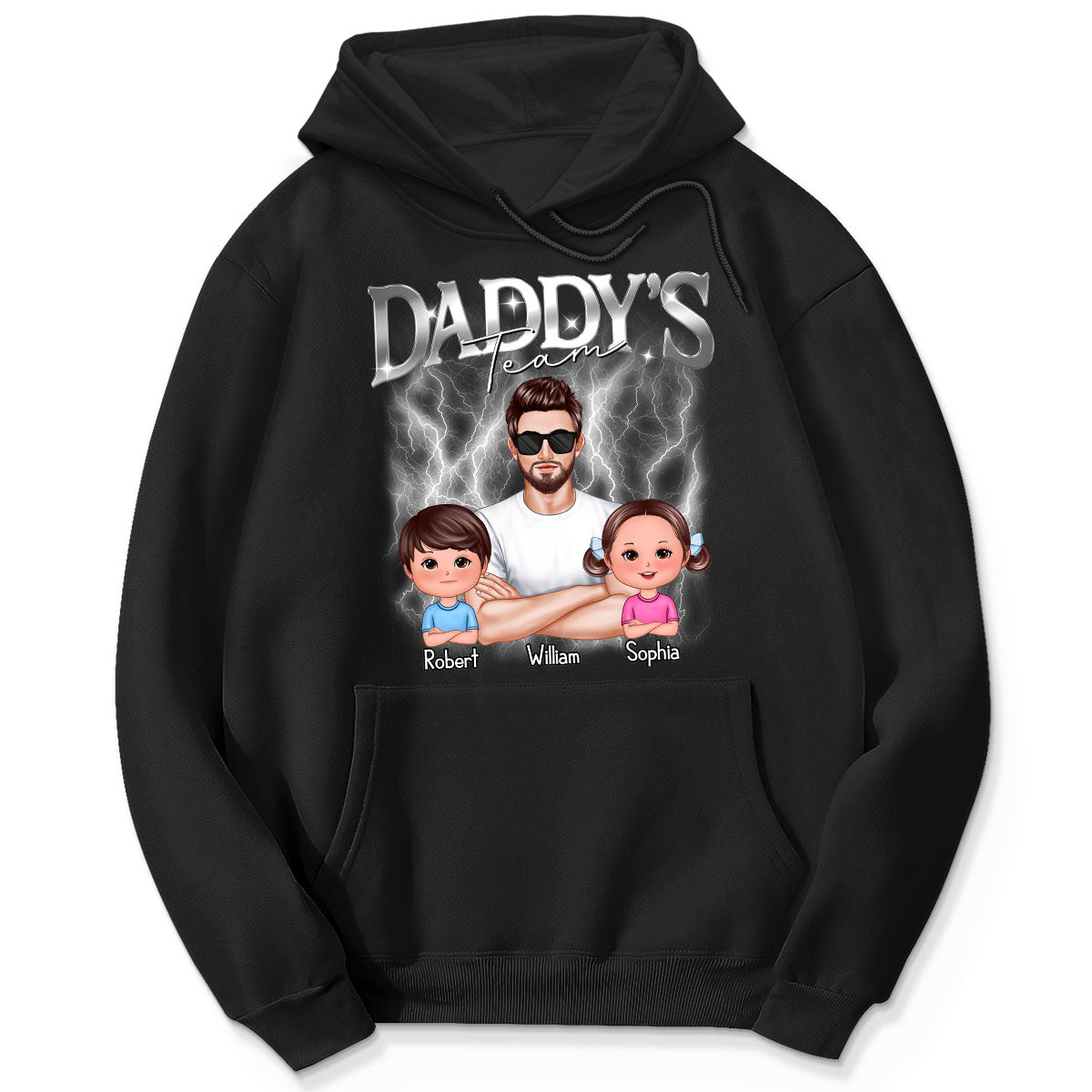 Bootleg Daddy‘s Team Dad & Kids Personalized Shirt