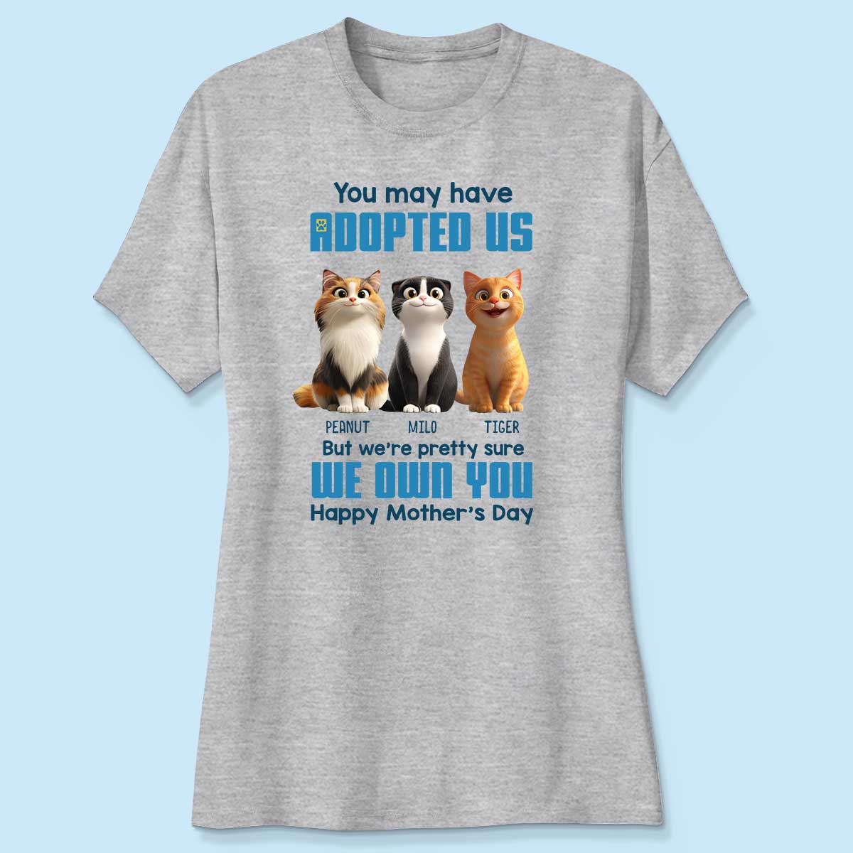 Pretty Sure We Own You Cat Mom Personalized Shirt, Funny Gift for Cat Moms