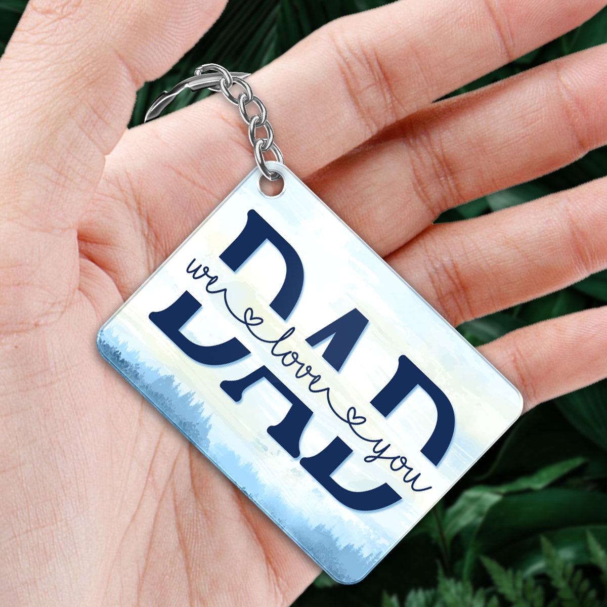 Best Dad Ever Walking Dad And Kids On Bridge Personalized Acrylic Keychain