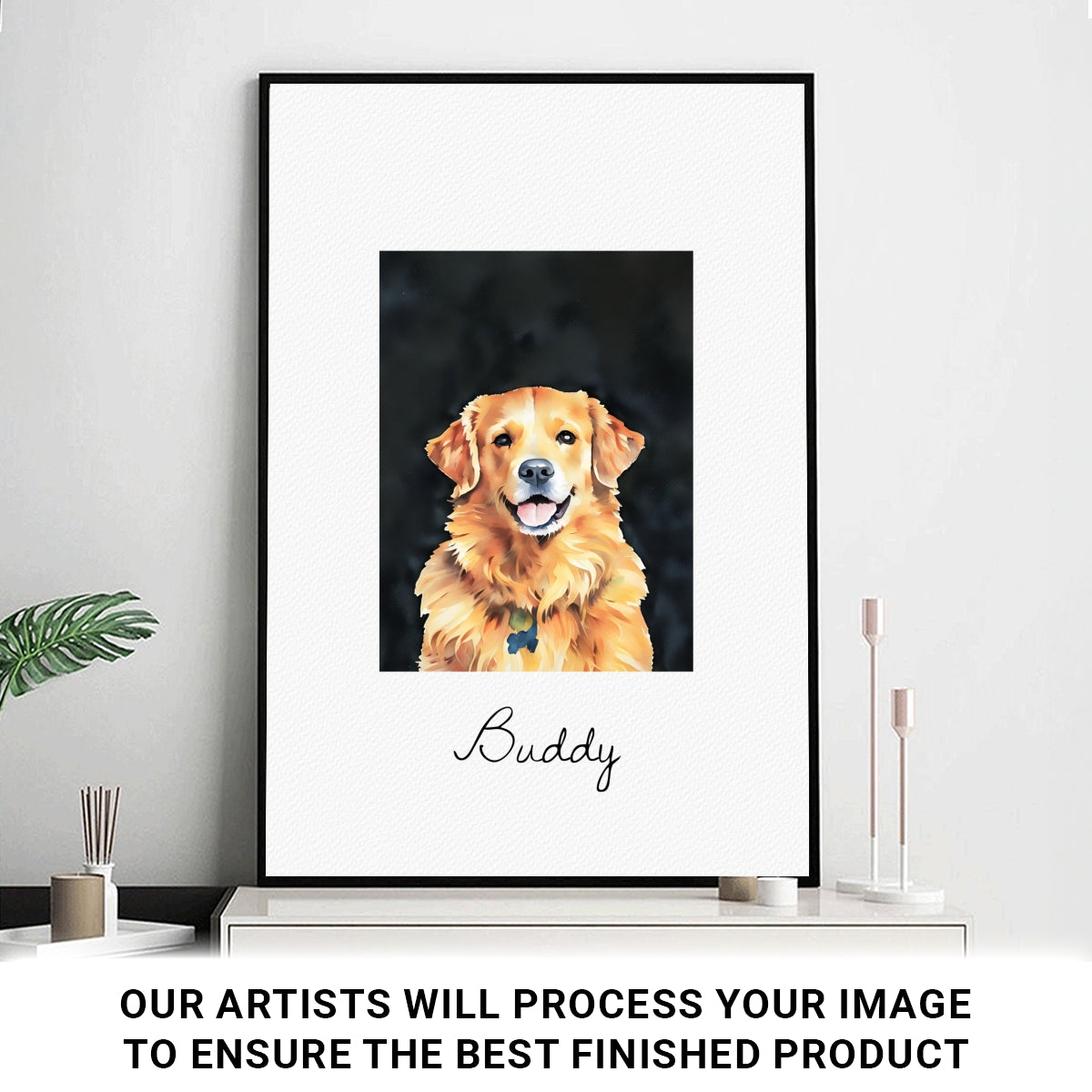 Mini Custom Watercolor Pet From Photo Personalized Poster, Tiny Painting, Miniature Painting, Gift For Pet Owners, New Pet Gift, Pet Memorial Gift