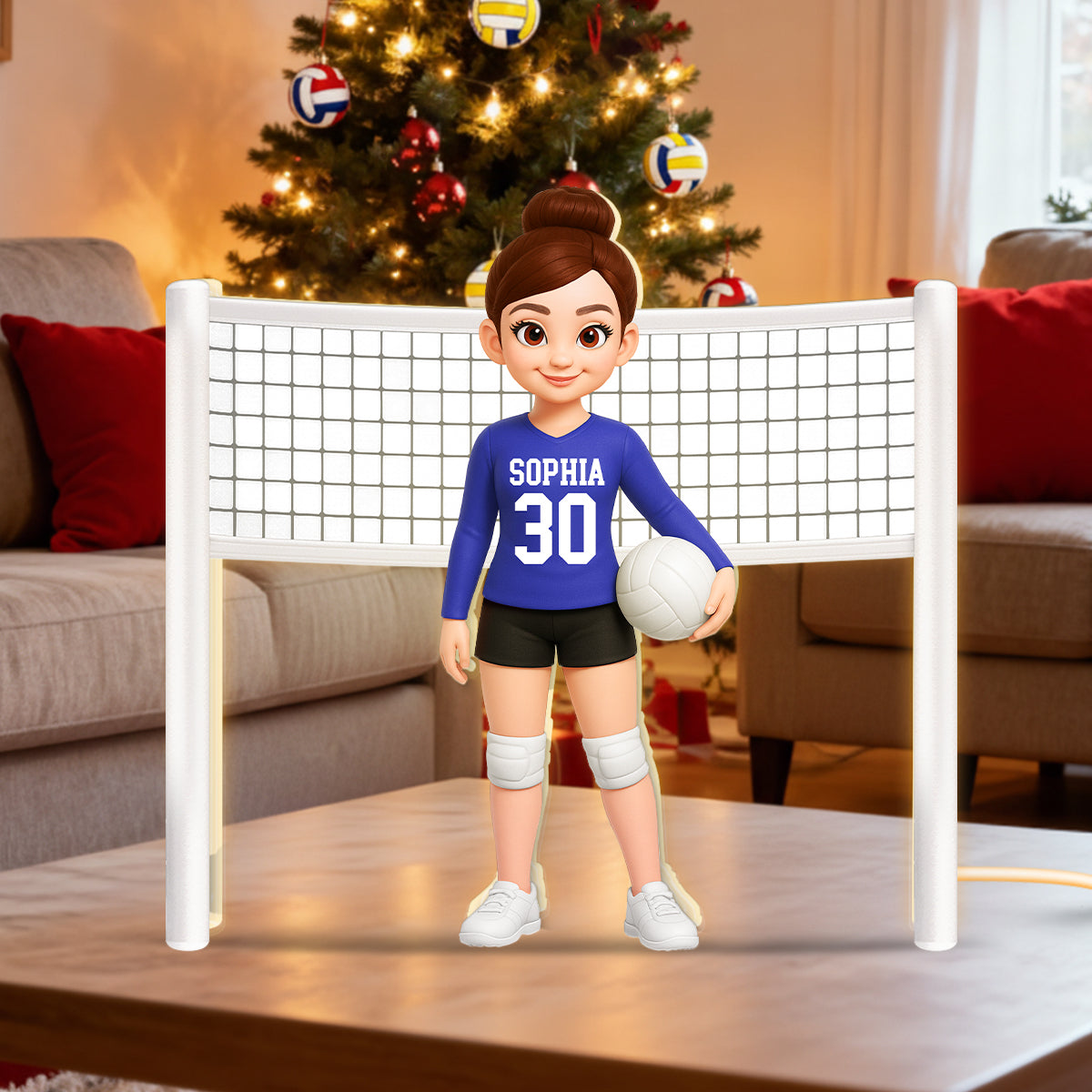 Volleyball Girl 3D Effect - Personalized Light Box - Christmas Gift For Teen Girls