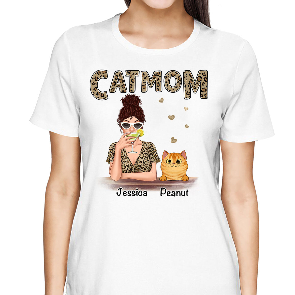 Leopard Shirt Cat Mom Fluffy Cats Personalized Shirt