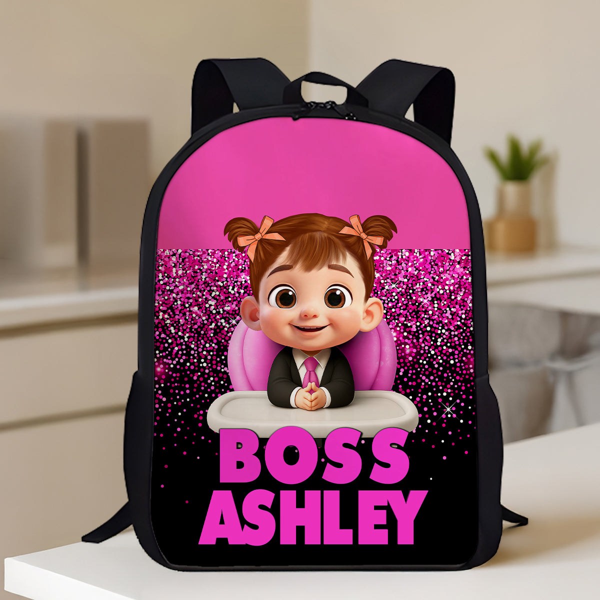 Kid Baby Boss Personalized Backpack, Toddler Elementary Kids Backpack, Back to School Backpack for Boys, Girls