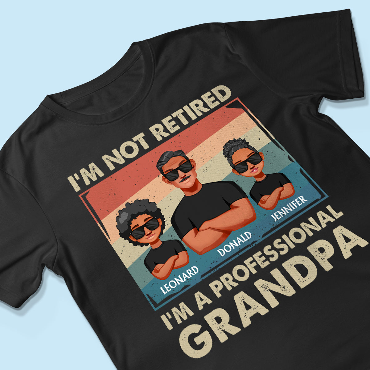 Professional Grandpa Retro Personalized Shirt, Gift For Grandpa
