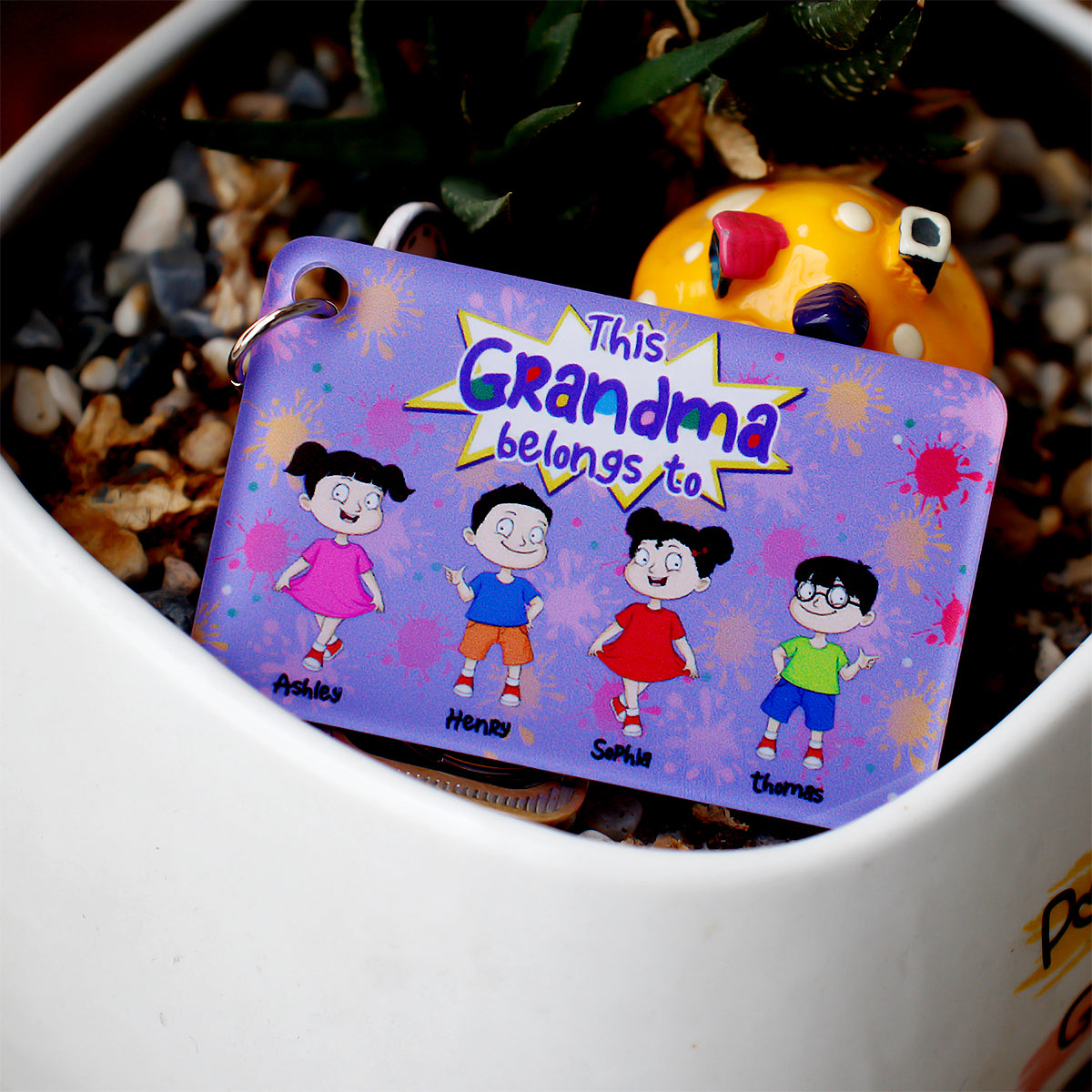 This Grandma Belong To Adorable Kids Personalized Keychain, Gift For Grandma