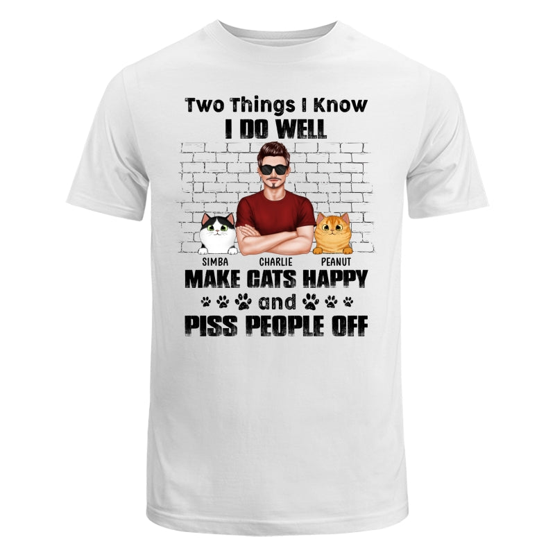 Two Things I Do Well Cat Dad Personalized Shirt