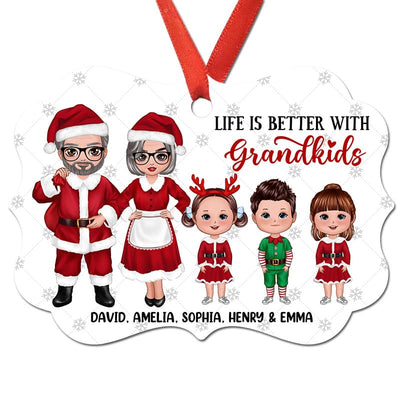 Christmas Costume Grandma Grandpa Grandkids Personalized Christmas Ornament