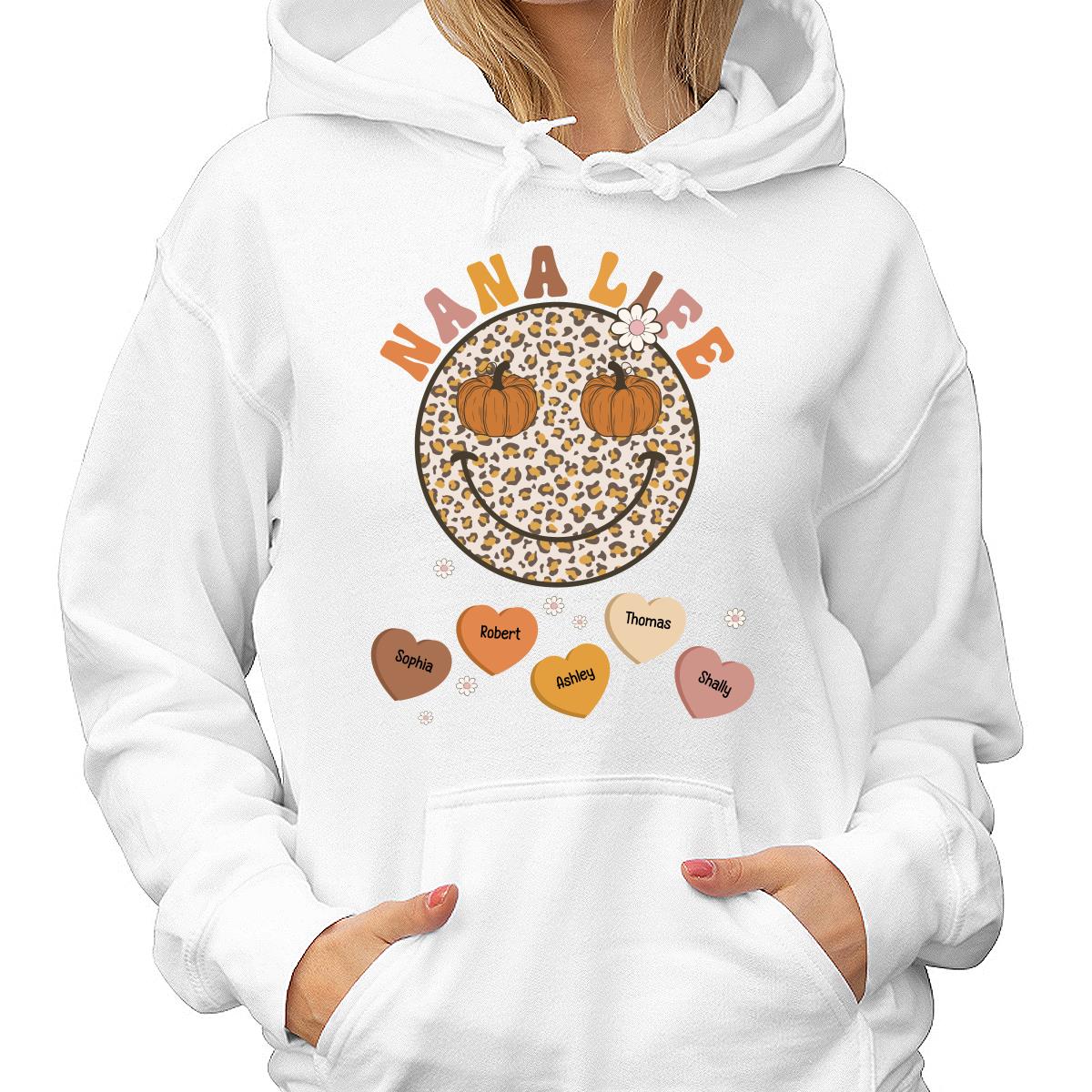 Fall Season Grandma Mom Smiley Face Personalized Shirt