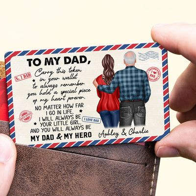 Carry This Token In Your Wallet Envelope Personalized Metal Wallet Card