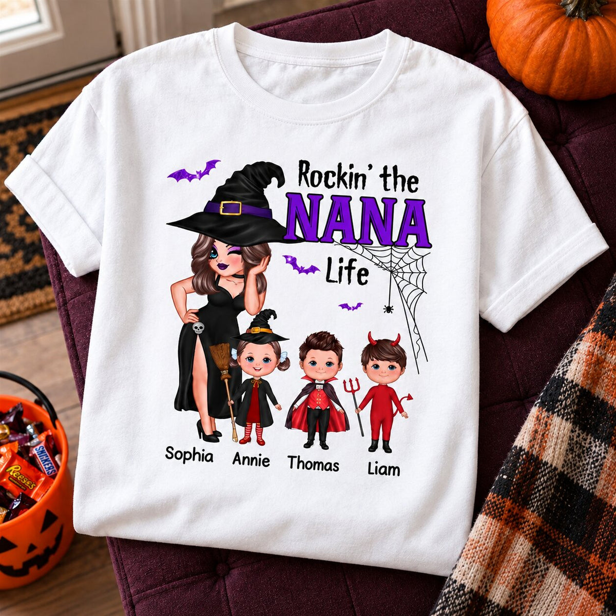 Pretty Woman Halloween Rockin‘ The Grandma Mom Auntie Life Personalized Shirt