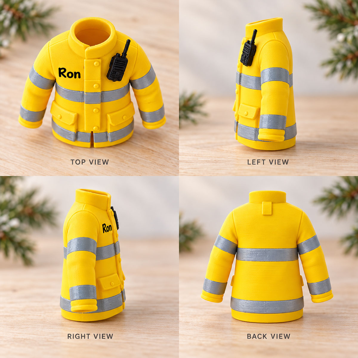 Firefighter Uniform Custom Name - Personalized 3D Ornament - Christmas Gift For Firefighter