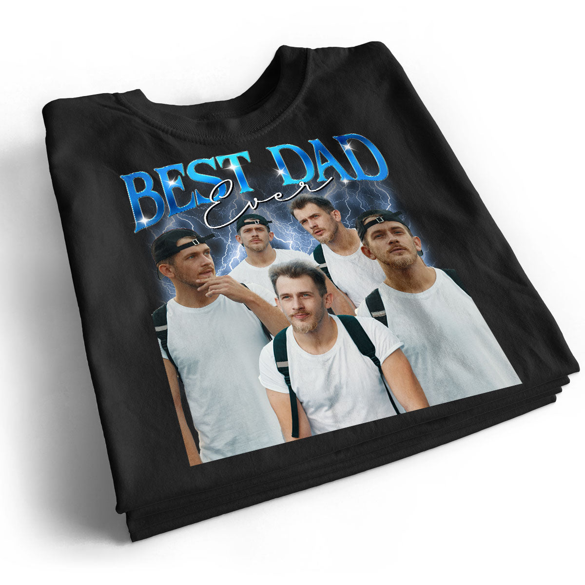 Bootleg Best Dad Ever Photos Insert Personalized Shirt
