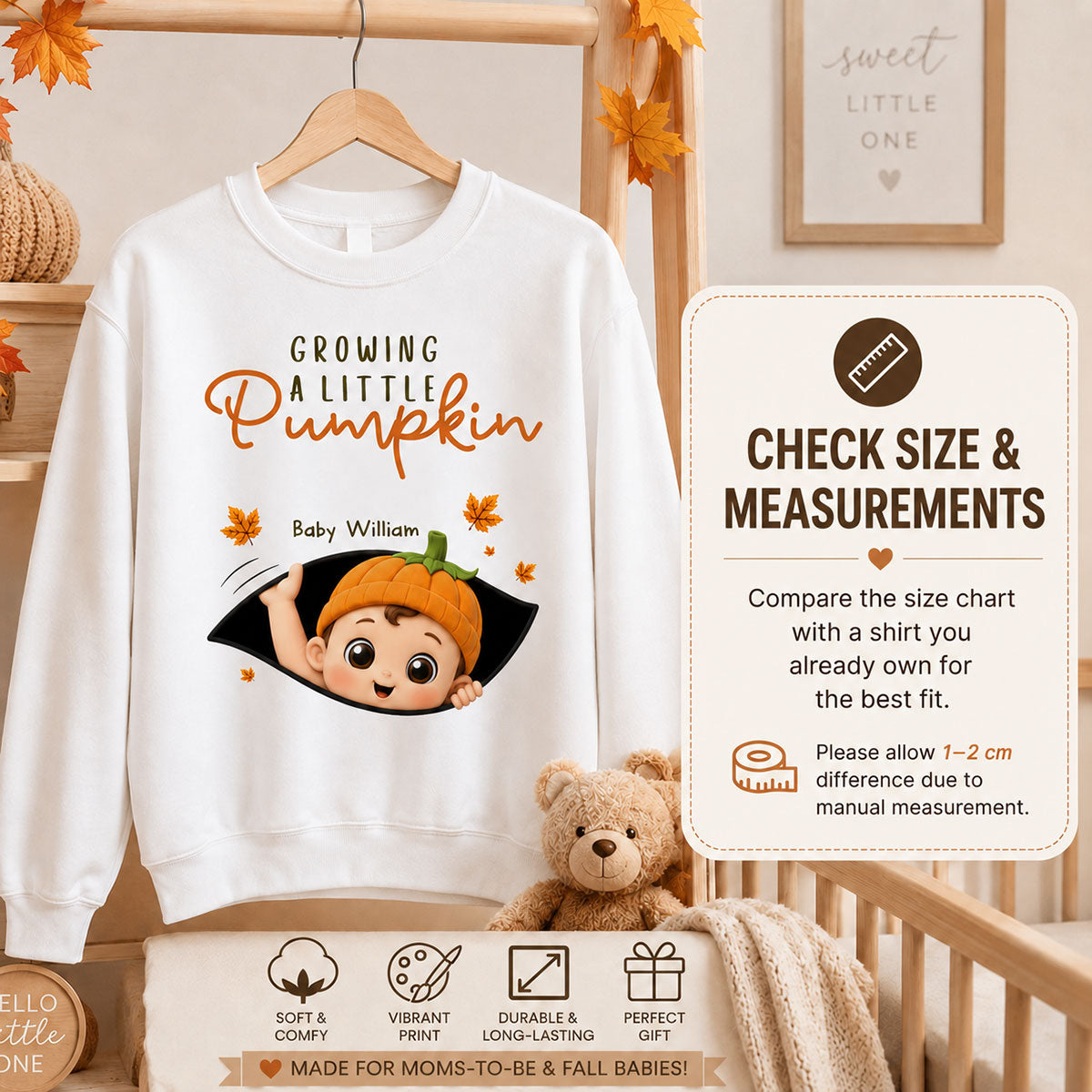 Trending Baby Pumpkin - Personalized Shirt - Fall Season Gift For Wife, Daughter - Pregnancy Announcement