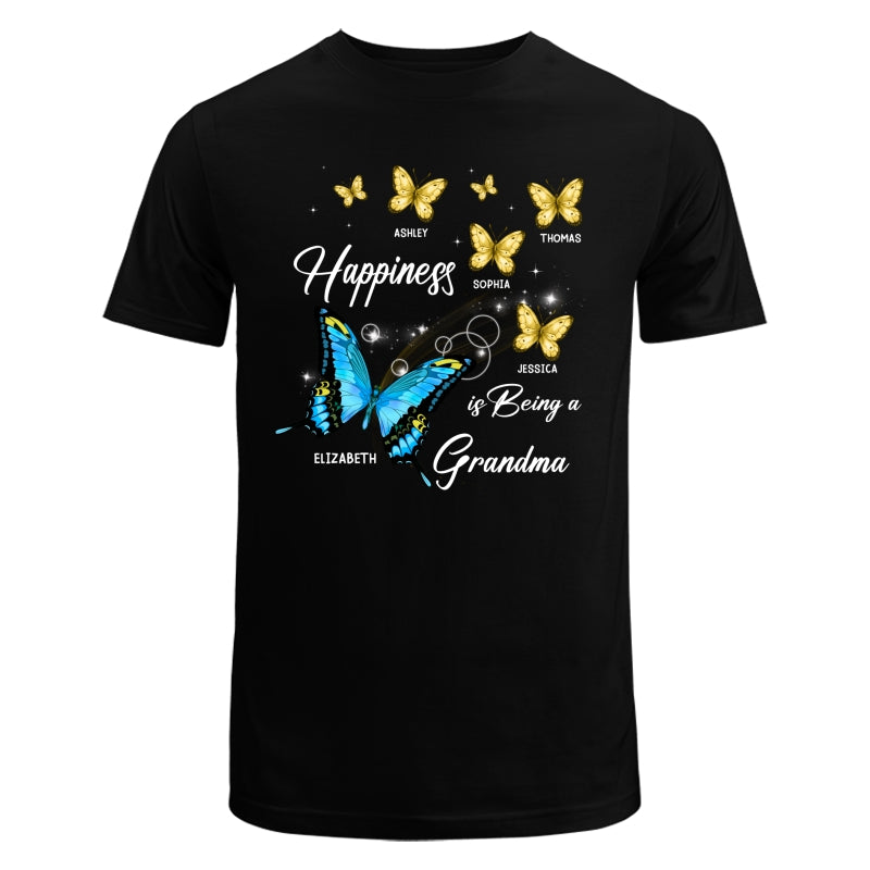 Happiness Is Being Grandma Butterflies Personalized Shirt