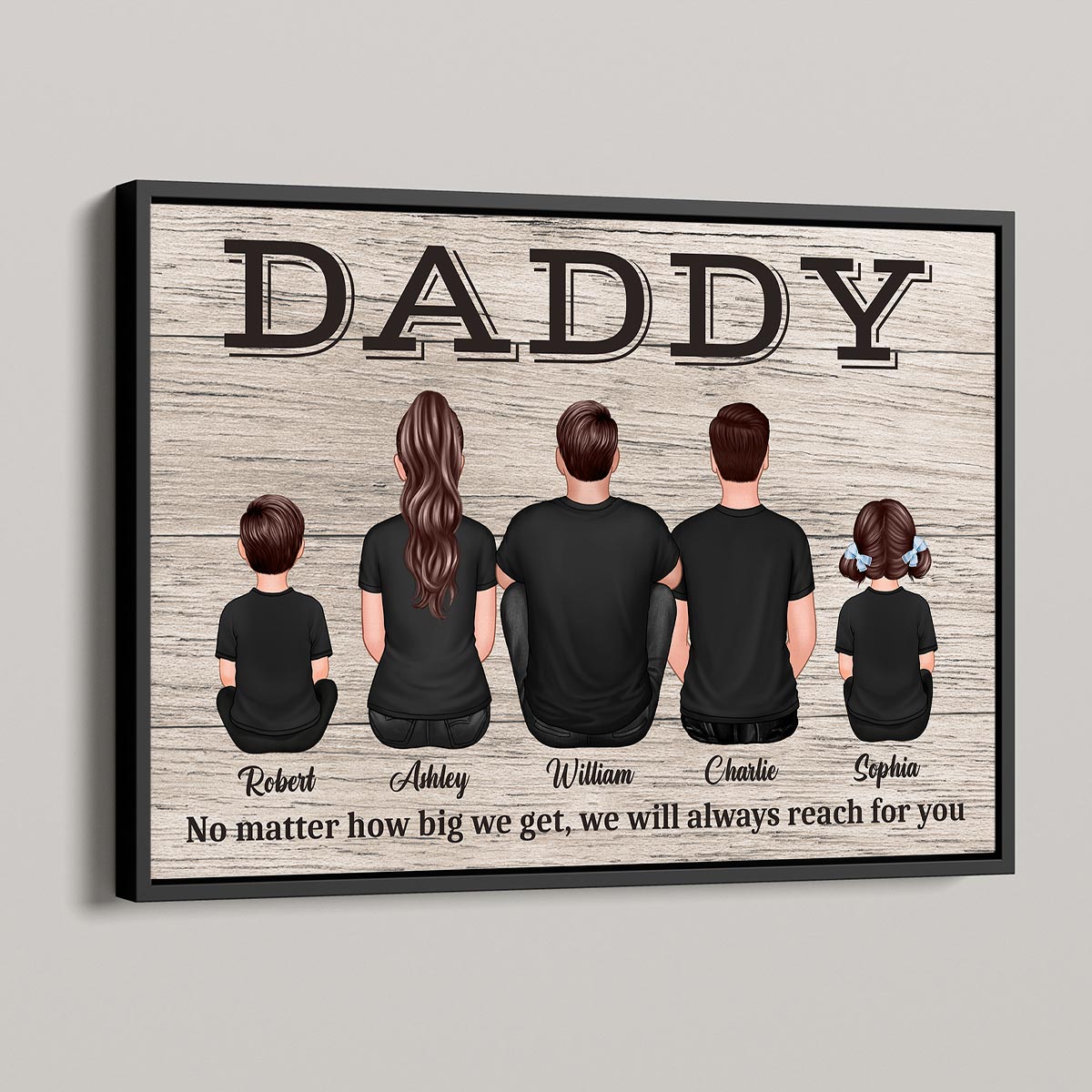Daddy No Matter How Big We Get Gift For Dad Personalized Horizontal Poster