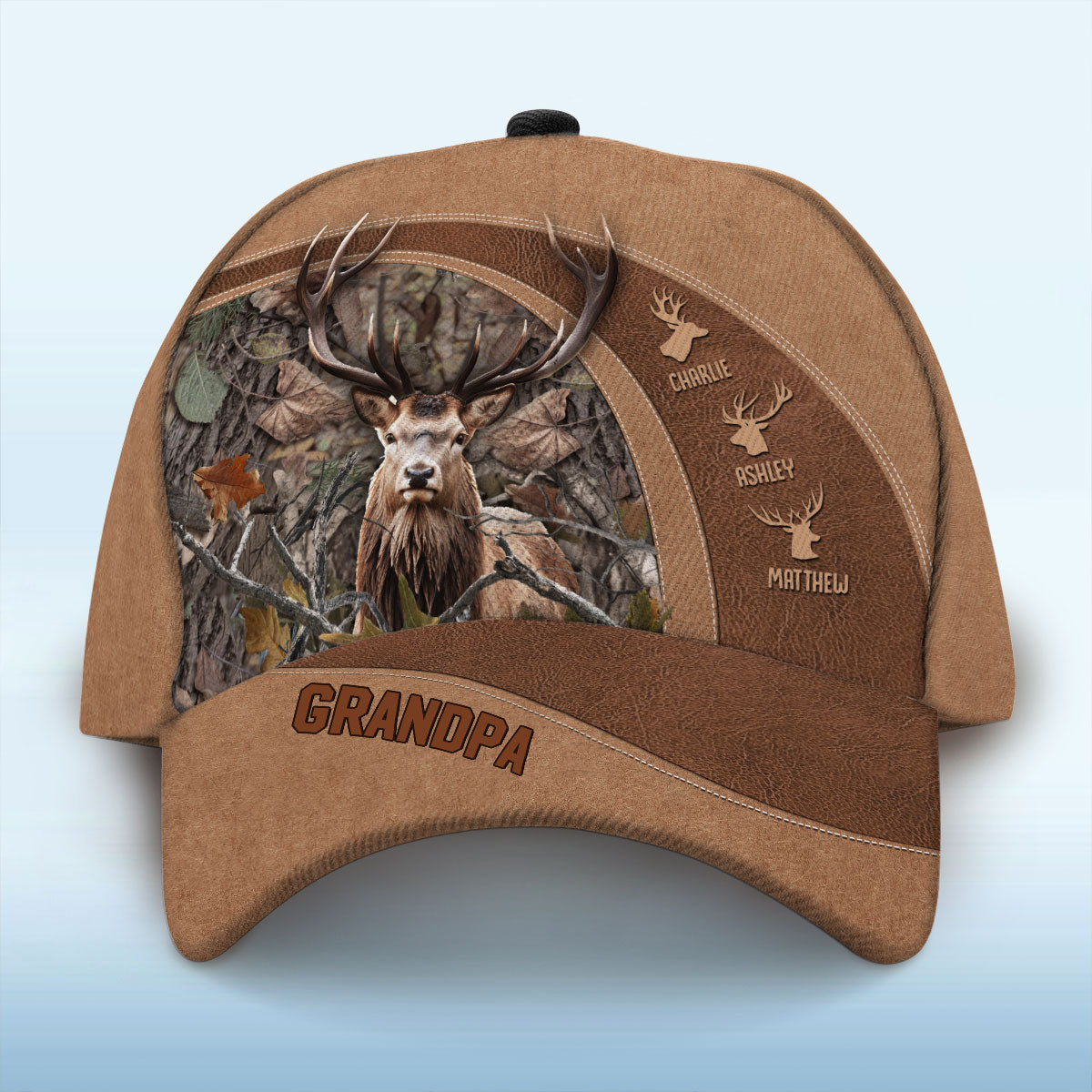 Best Buckin' Dad Papa Grandpa Hunting Personalized Classic Cap