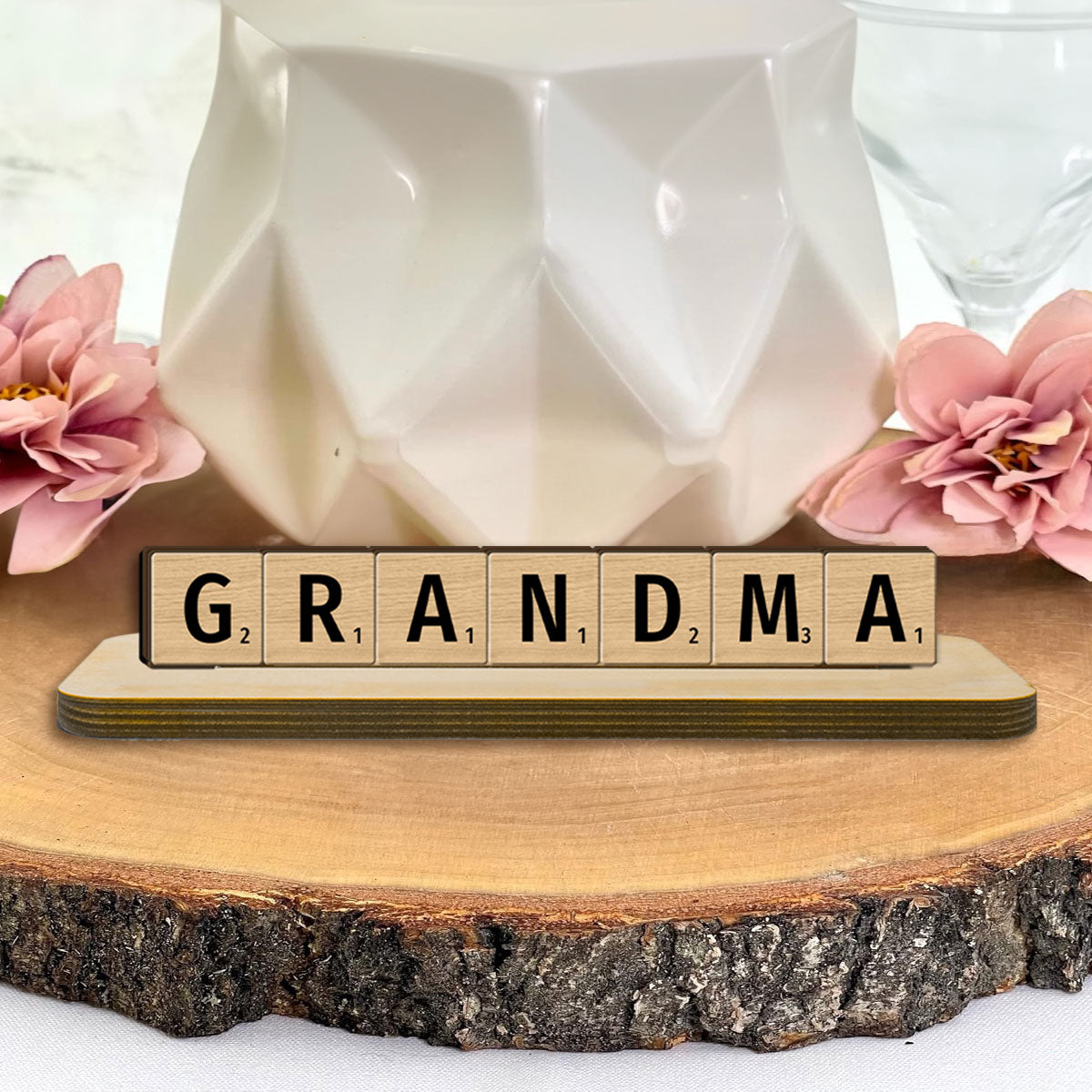 Puzzle Word Personalized Wooden Office Table Place Name