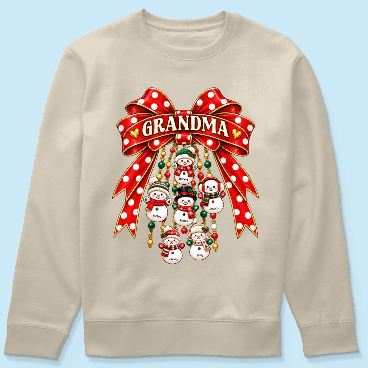Heartwarming Grandma's Little Snowmen - Personalized Shirt - Christmas Gift For Grandma