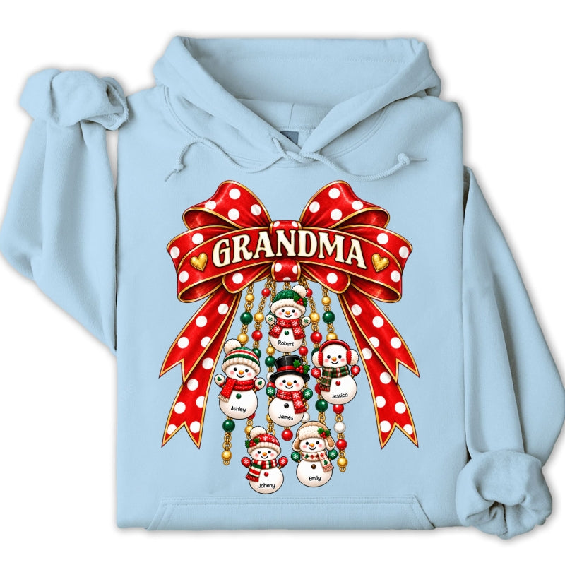 Heartwarming Grandma's Little Snowmen - Personalized Shirt - Christmas Gift For Grandma