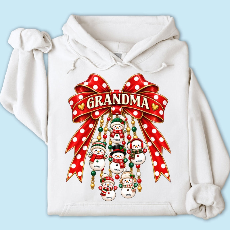Heartwarming Grandma's Little Snowmen - Personalized Shirt - Christmas Gift For Grandma
