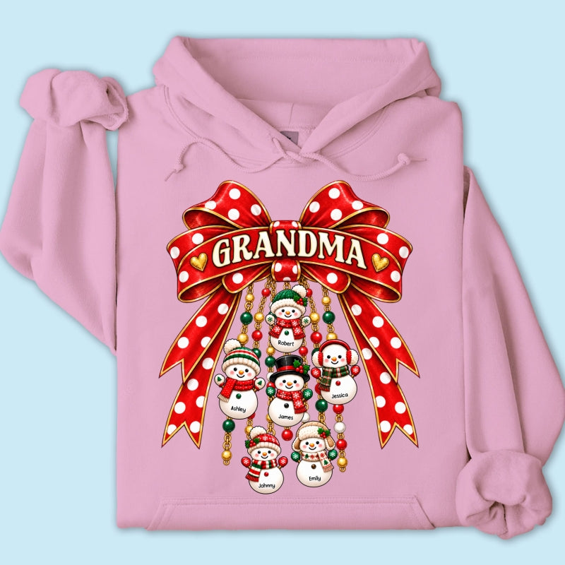 Heartwarming Grandma's Little Snowmen - Personalized Shirt - Christmas Gift For Grandma