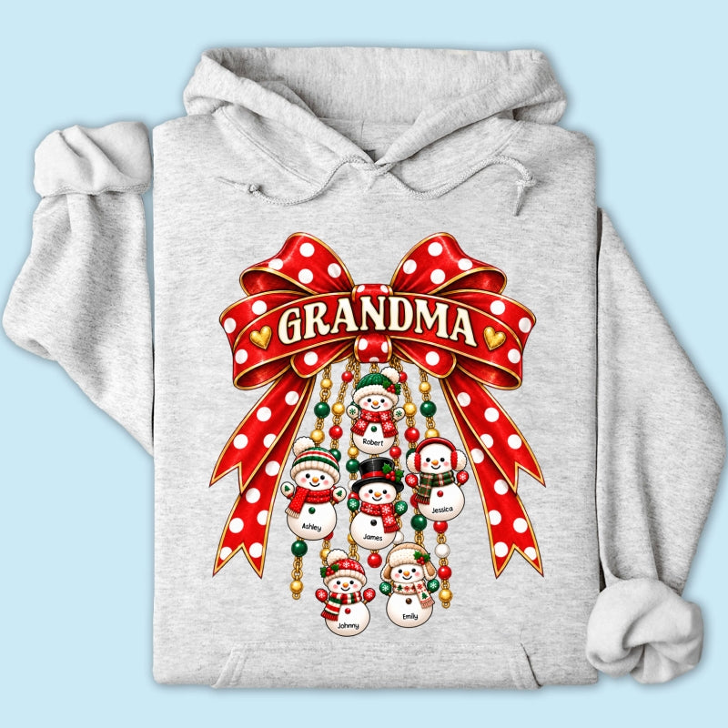 Heartwarming Grandma's Little Snowmen - Personalized Shirt - Christmas Gift For Grandma
