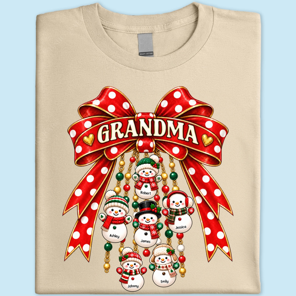 Heartwarming Grandma's Little Snowmen - Personalized Shirt - Christmas Gift For Grandma