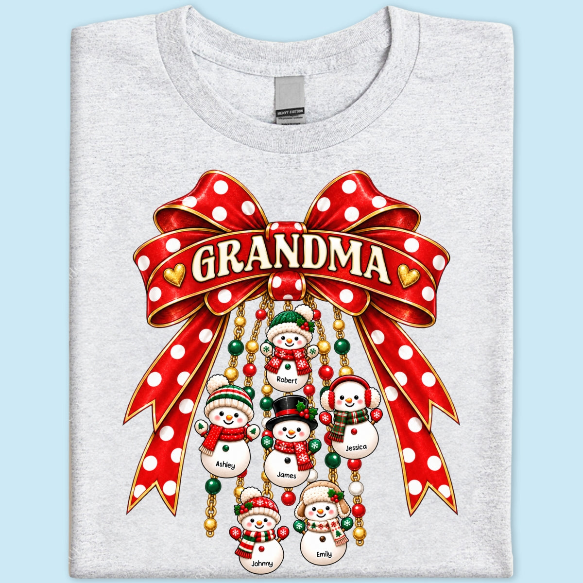 Heartwarming Grandma's Little Snowmen - Personalized Shirt - Christmas Gift For Grandma