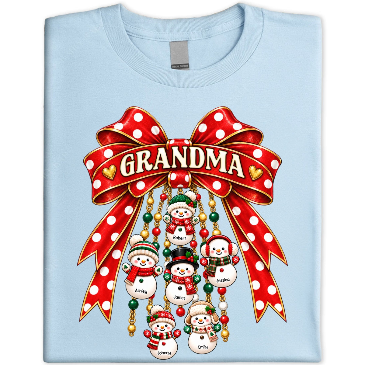 Heartwarming Grandma's Little Snowmen - Personalized Shirt - Christmas Gift For Grandma