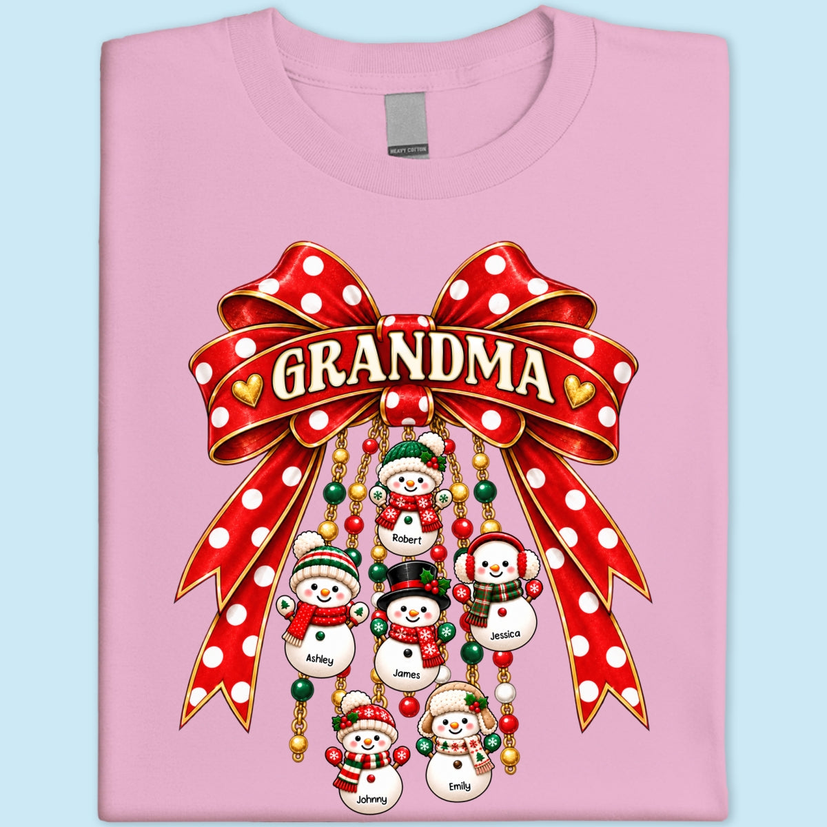 Heartwarming Grandma's Little Snowmen - Personalized Shirt - Christmas Gift For Grandma