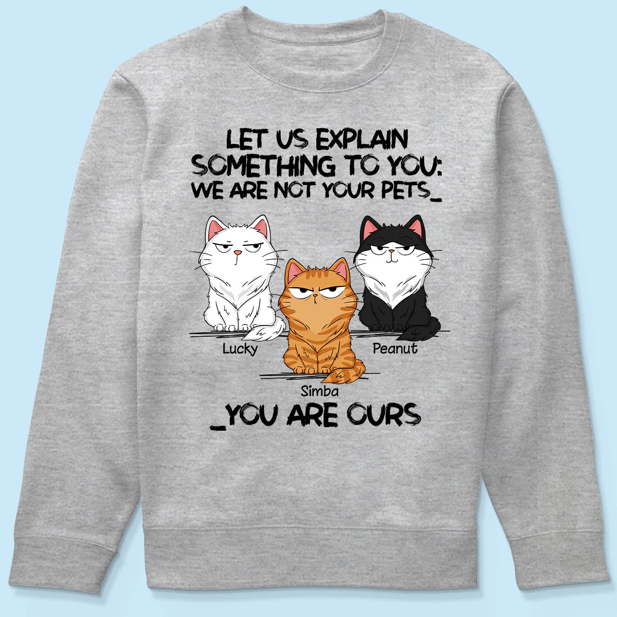 I‘m Not Your Pet Funny Expression Cat Personalized Shirt