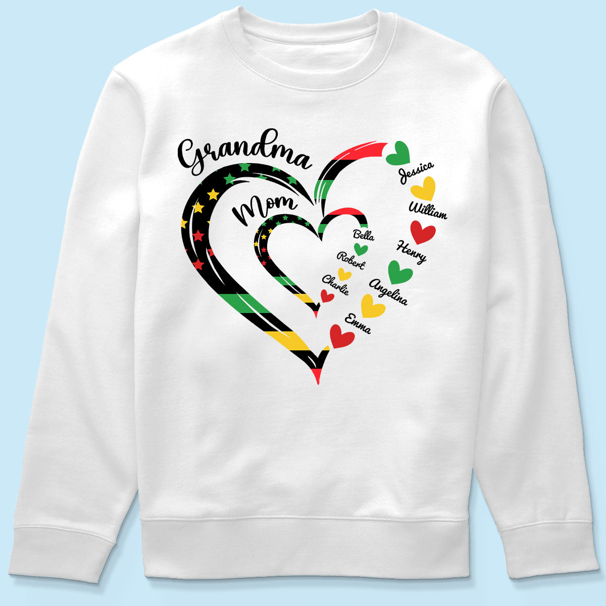 Juneteenth African American Flag Grandma Personalized Shirt