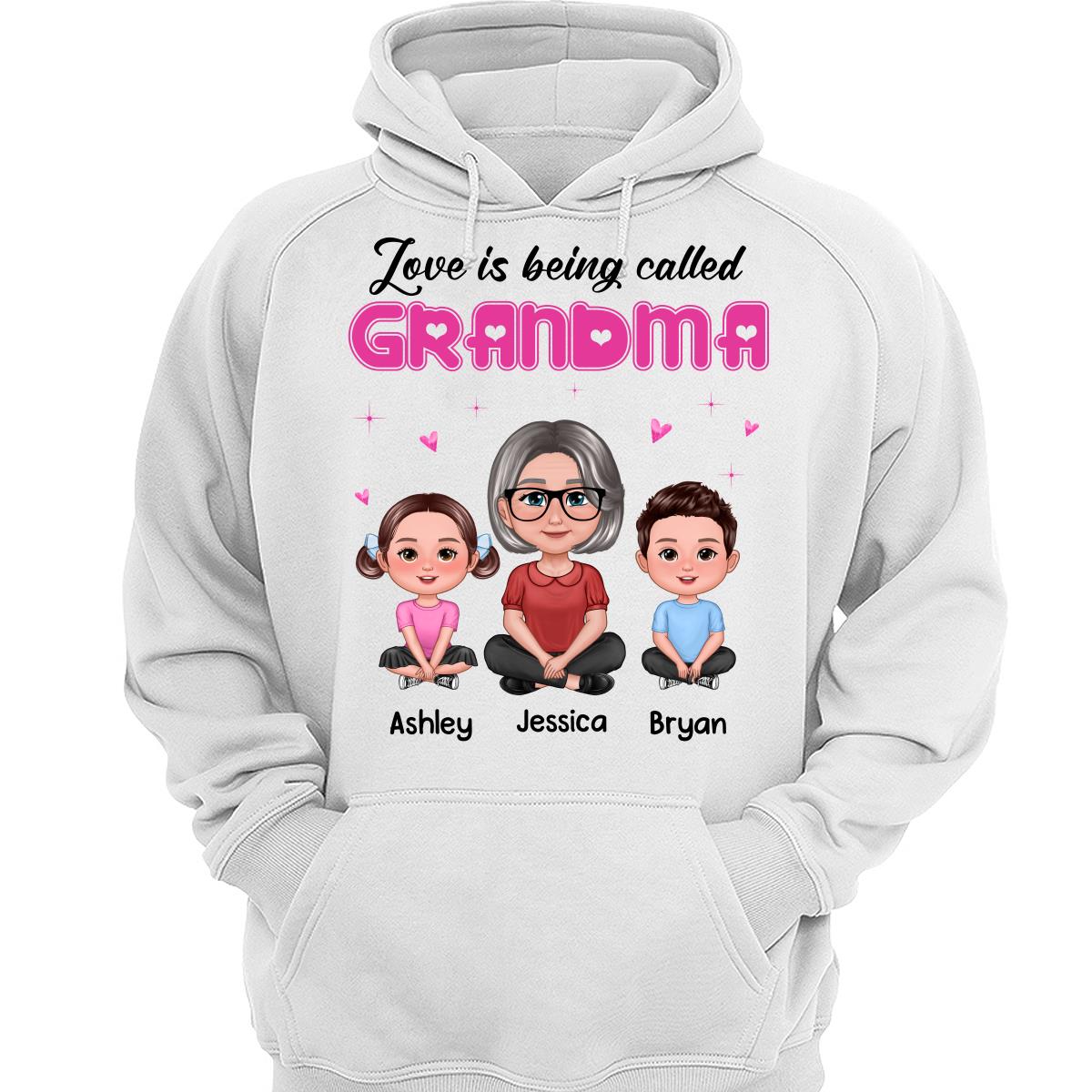 Pretty Doll Grandma Grandkids Love Is Being Called Pink Personalized Shirt