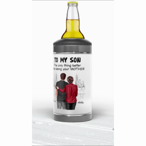 From Mom Dad To Son Watching You Be A Dad Personalized 4-in-1 Can Cooler, Gift For Son