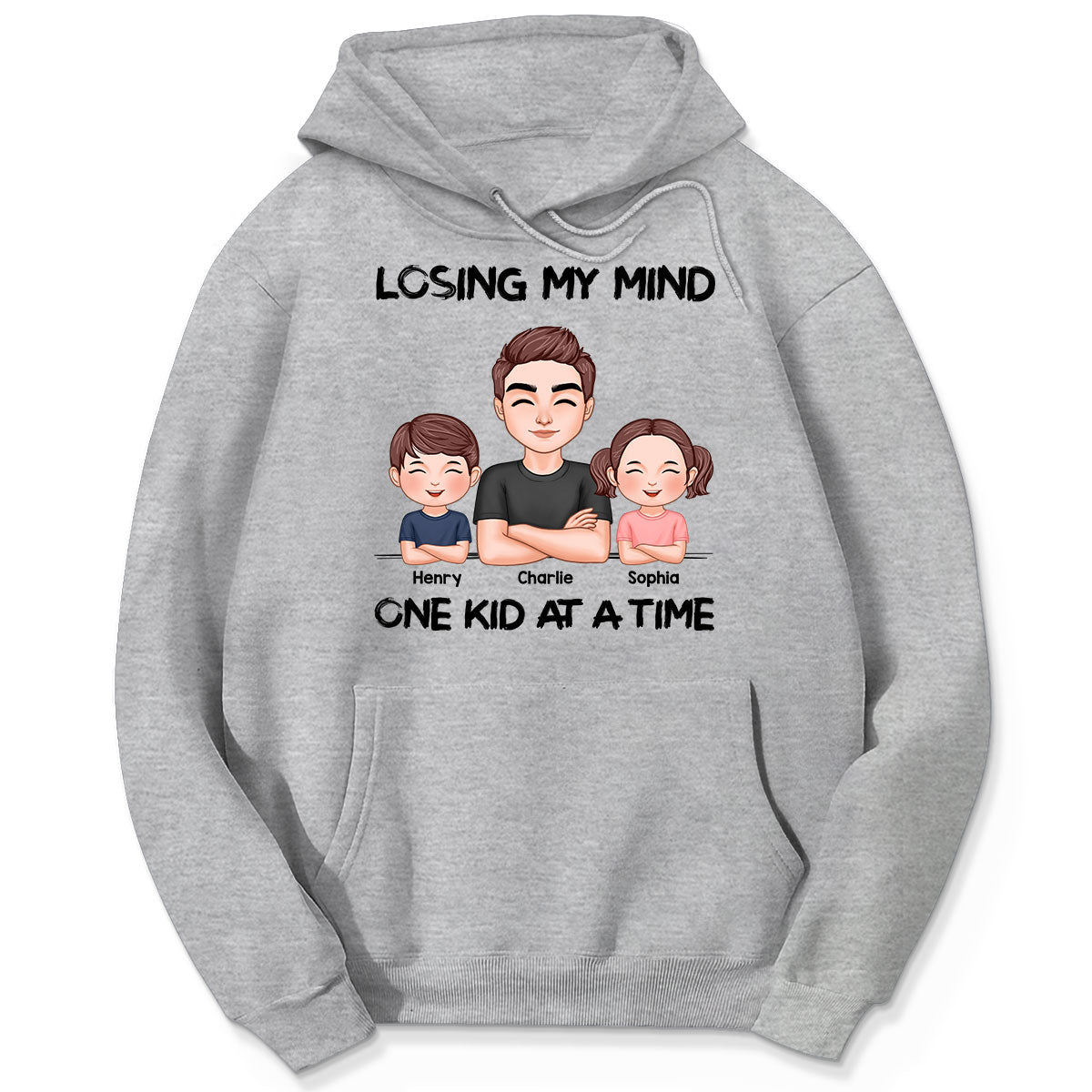 Losing My Mind One Kid At A Time Gift For Dad Personalized Shirt
