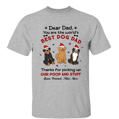 Thank You World‘s Best Dog Dad Funny Dog Cartoon Personalized Shirt