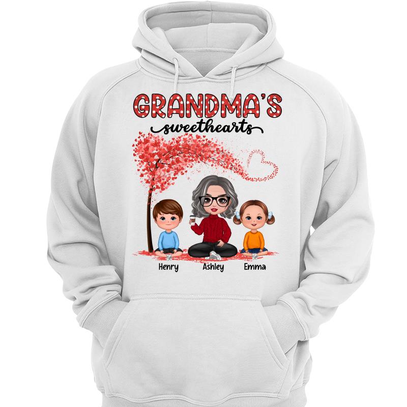 Grandma Sweethearts Grandkids Tree Personalized Shirt