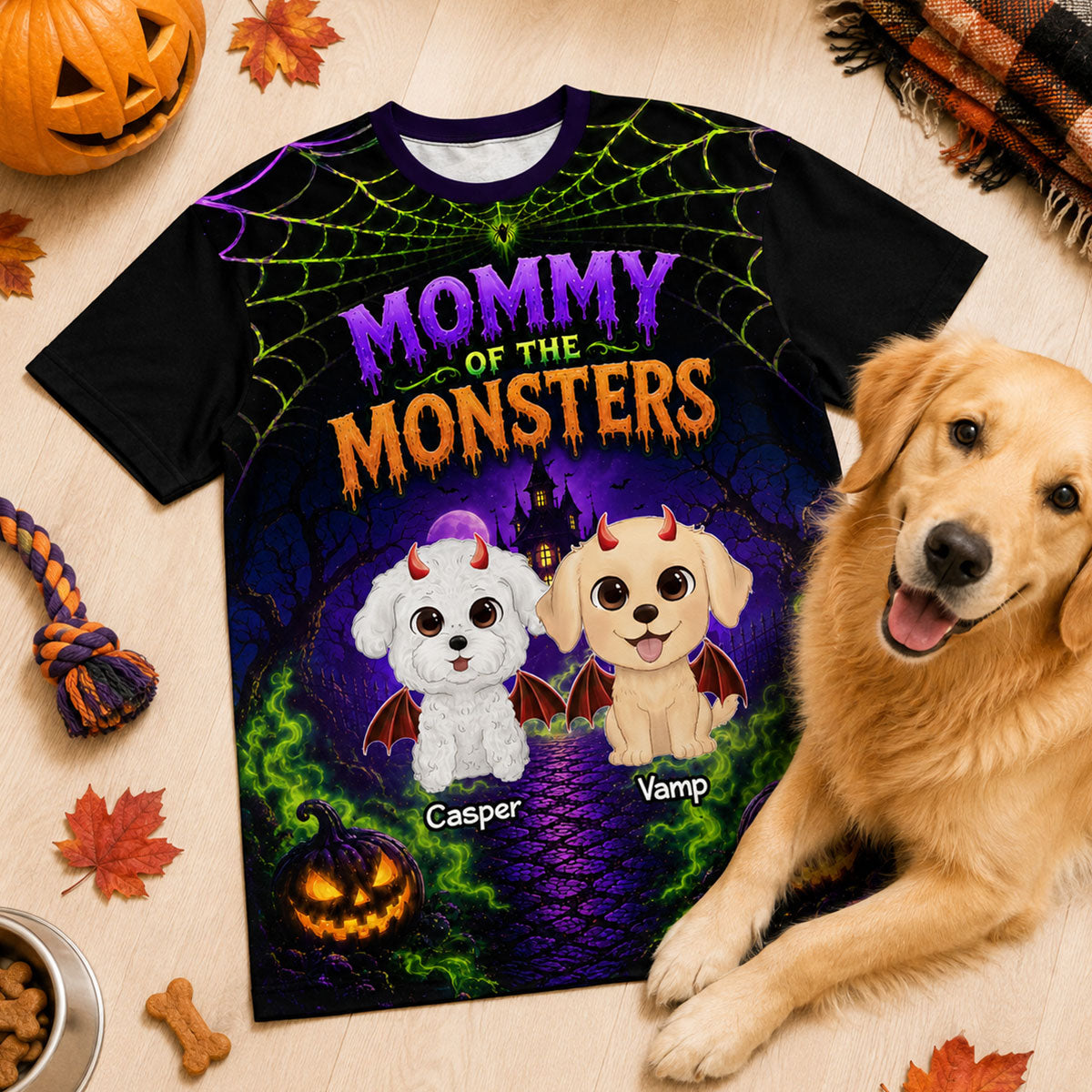 Trending Spooky Dog Mom - Personalized Shirt - Halloween Gift For Dog Moms, Wife