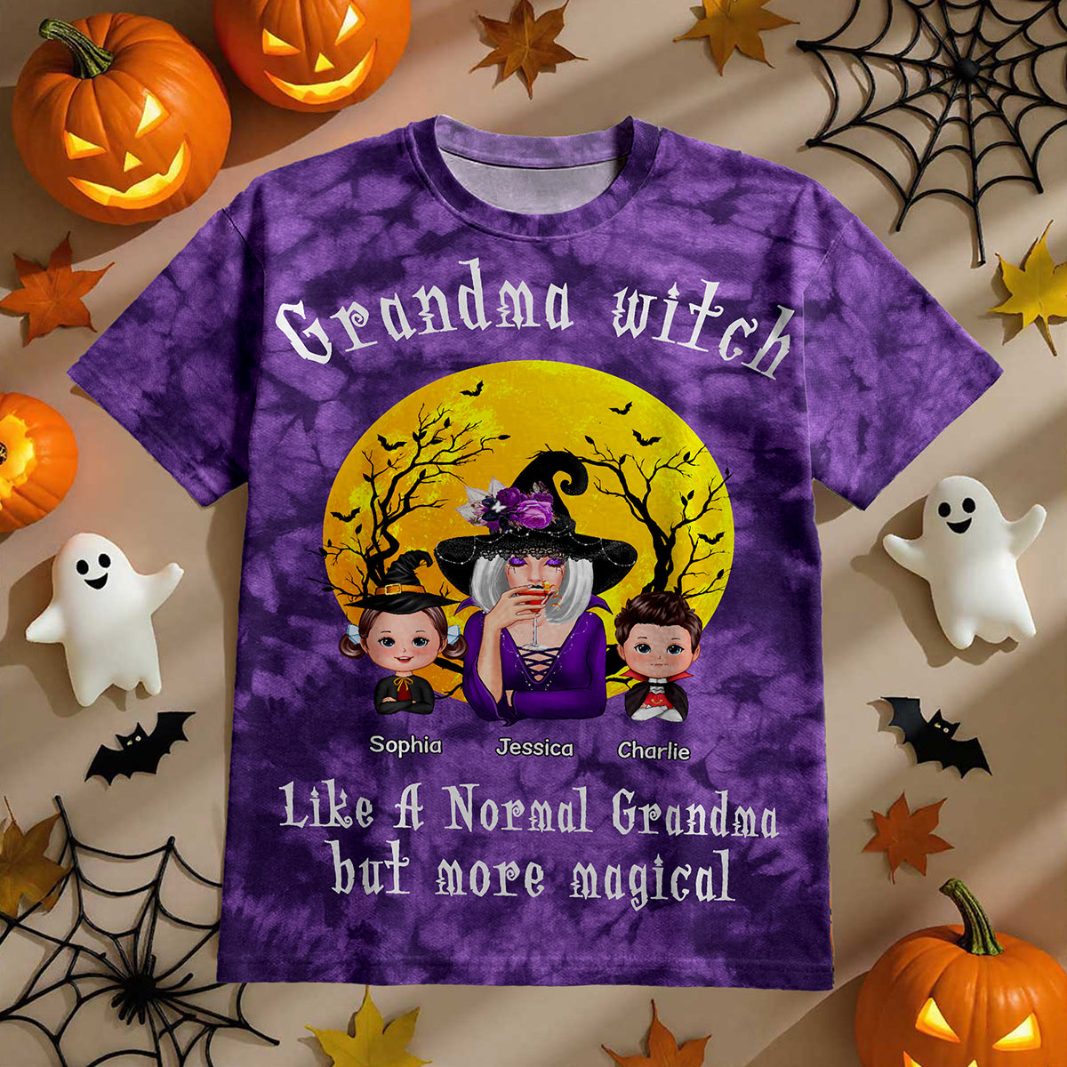 Grandma Witch More Magical Halloween Personalized Shirt, Perfect Costume For Grandma