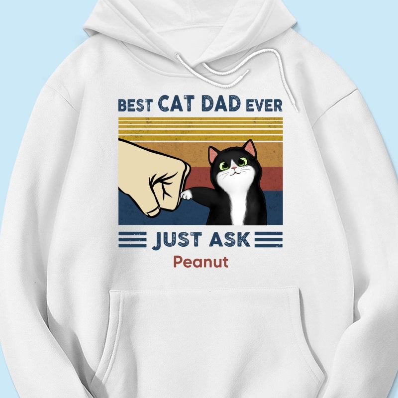 Perfect Gift for Cat Dads - Custom Cat Fist Bump - Personalized Shirt - Perfect Gift for Cat Dads