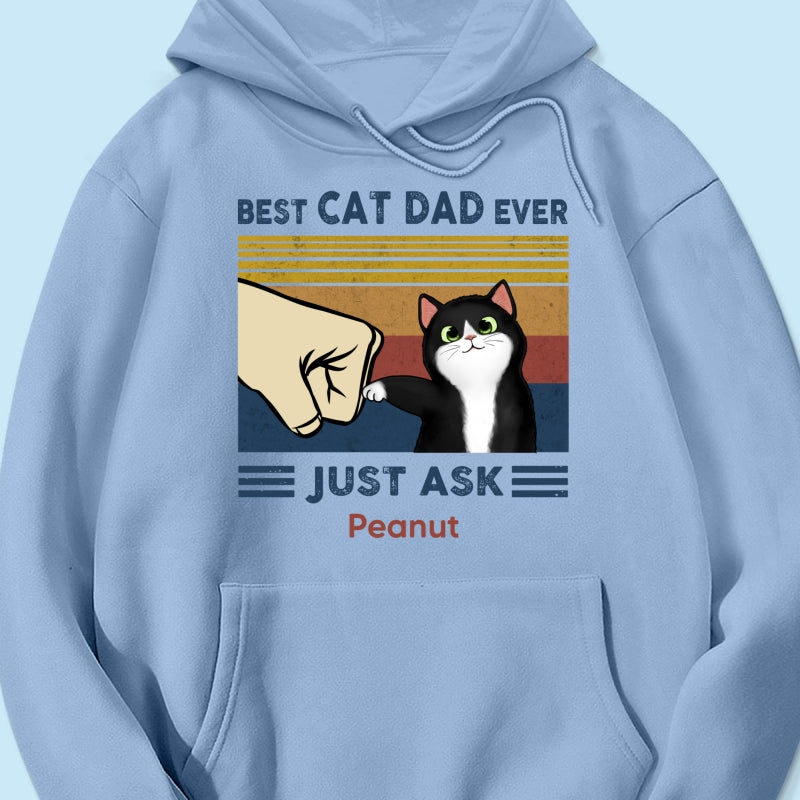 Perfect Gift for Cat Dads - Custom Cat Fist Bump - Personalized Shirt - Perfect Gift for Cat Dads