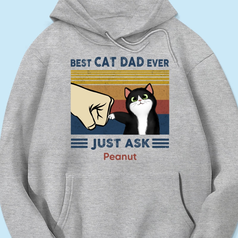 Perfect Gift for Cat Dads - Custom Cat Fist Bump - Personalized Shirt - Perfect Gift for Cat Dads
