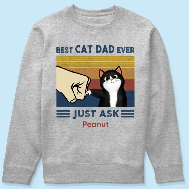Perfect Gift for Cat Dads - Custom Cat Fist Bump - Personalized Shirt - Perfect Gift for Cat Dads