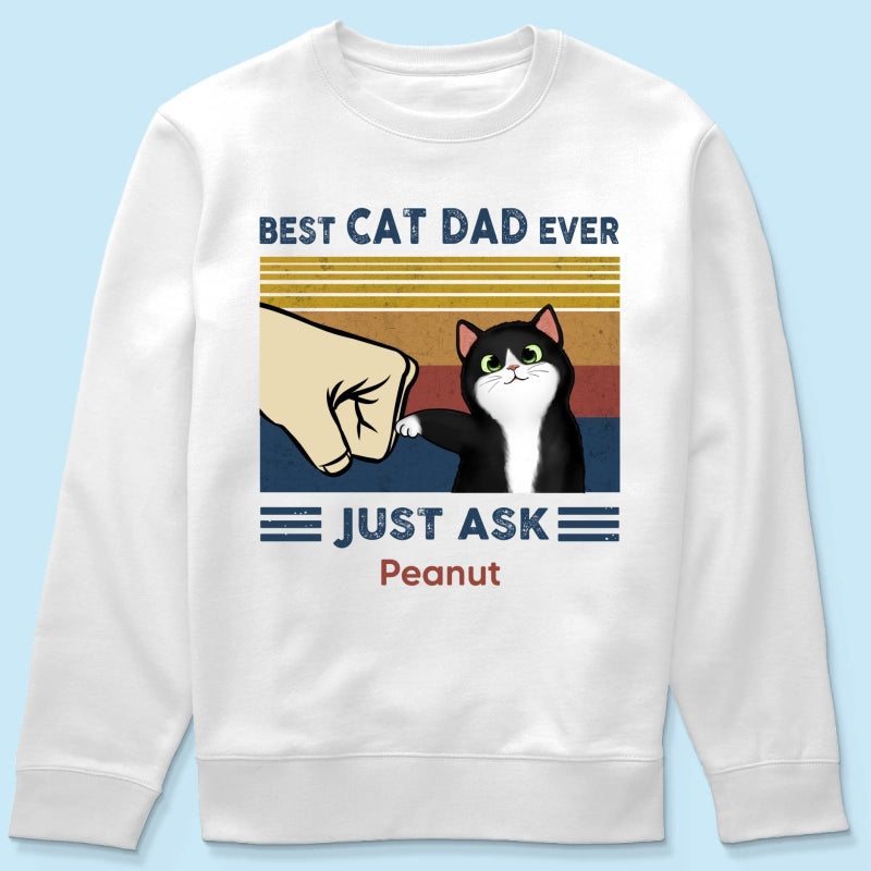 Perfect Gift for Cat Dads - Custom Cat Fist Bump - Personalized Shirt - Perfect Gift for Cat Dads