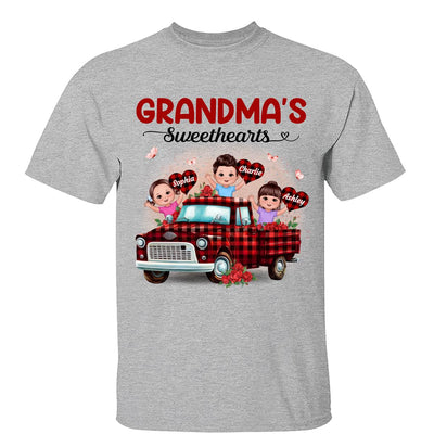 Grandma‘s Sweethearts Happy Doll Kids On Truck Personalized Shirt