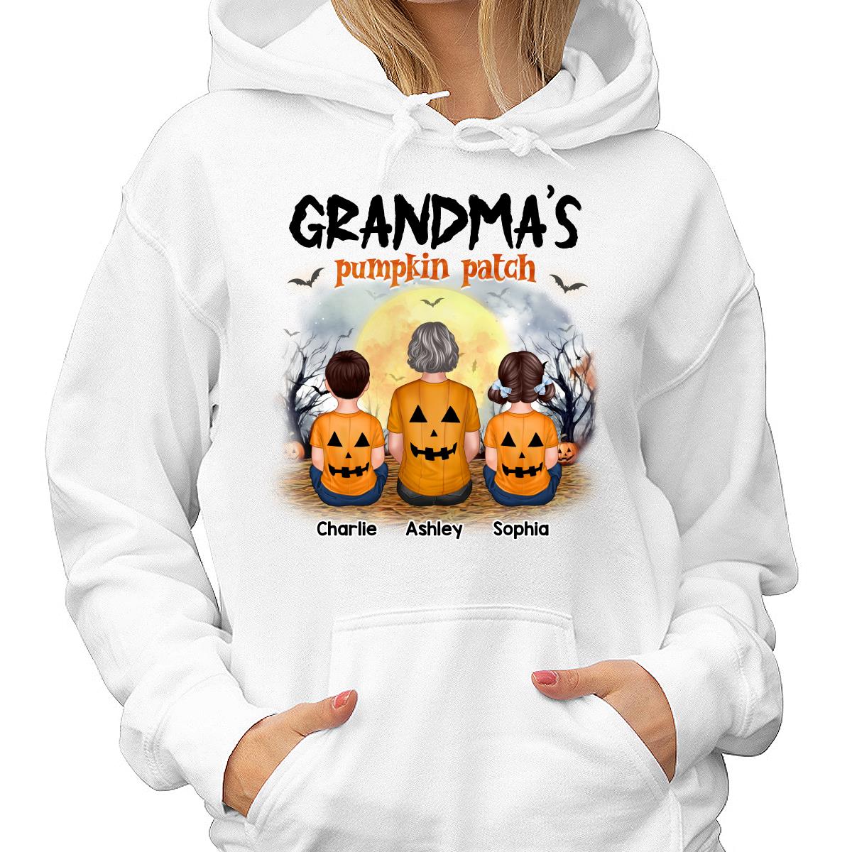 Grandma‘s Pumpkin Patch Halloween Personalized Shirt