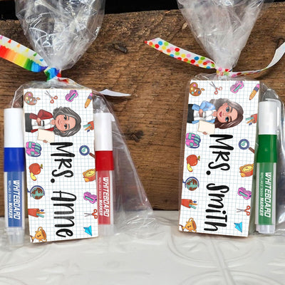 Teacher School Things Personalized Chalkboard/Whiteboard Eraser with Marker, Teacher Appreciation Gift, Back To School Gift