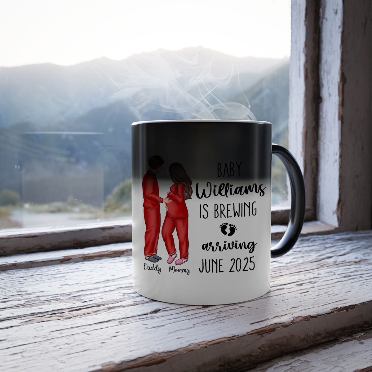 We’re Pregnant Secret Message, Hidden message Personalized Color Changing Mug, Pregnancy Reveal, Pregnancy Announcement, Baby Announcement